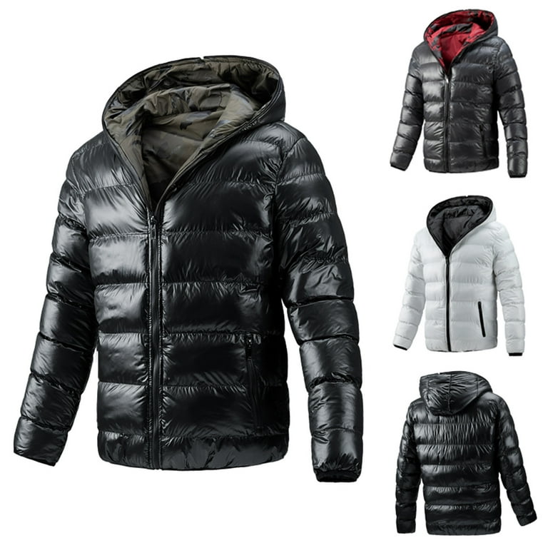 double faced jacket black and white
