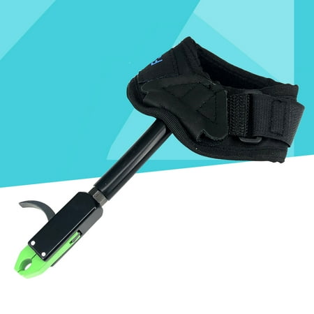 CTIRCHIU Adjustable Wrist Strap Release with 360 Degree Swivel Fabric Green for Bowhunting Accessories 1Set