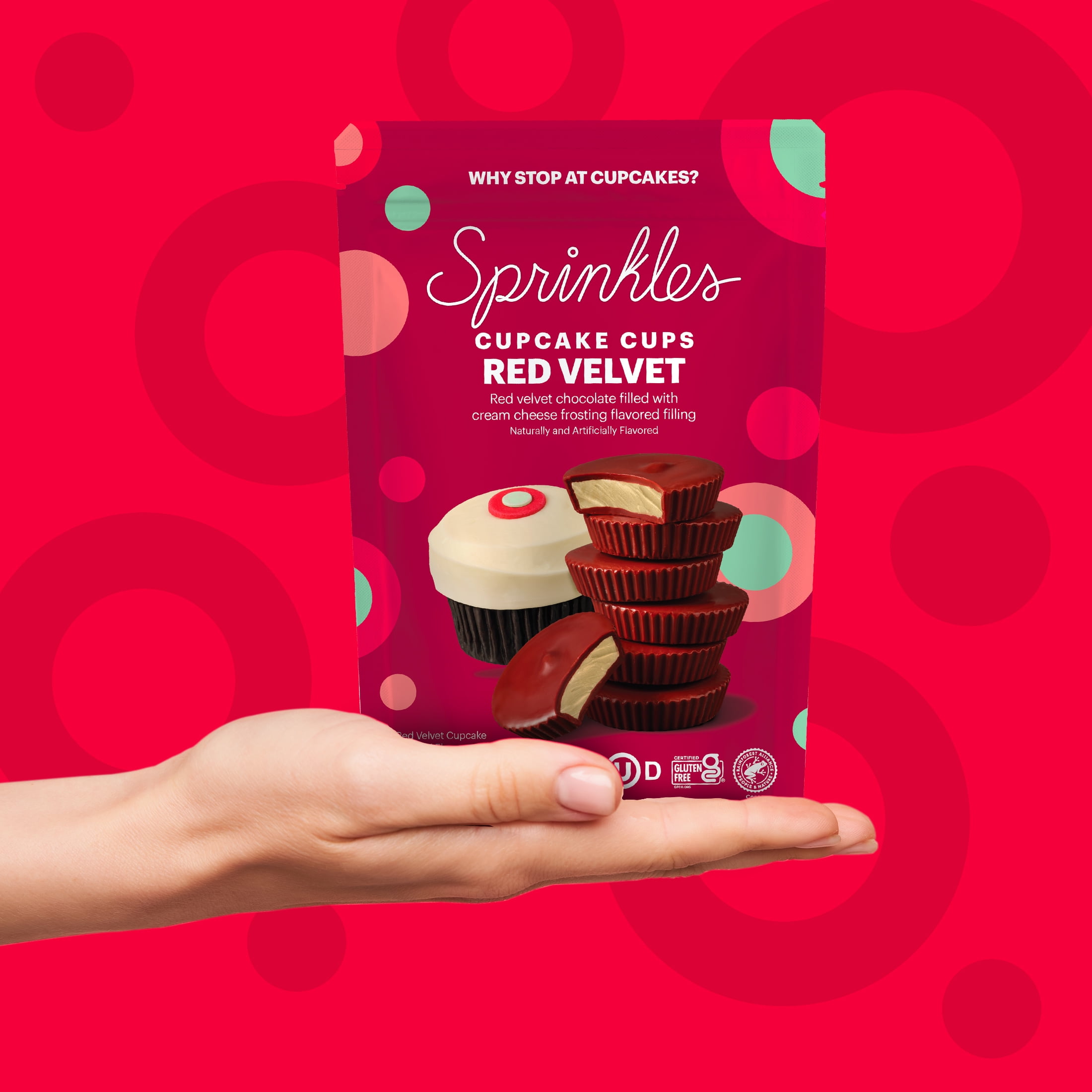 Sprinkles Premium Red Velvet Cupcake Cups, 3.45oz Pouch, Gluten Free