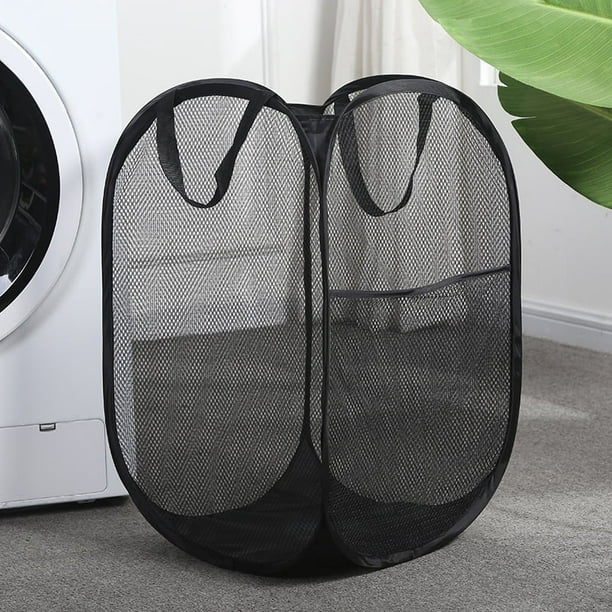 Popup Mesh Laundry Basket, Collapsible and Portable Clothes Washing