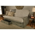 thumbnail image 2 of Kodiak Furniture Lexington Storage Futon in Weathered Gray w/ Blue Mattress, 2 of 5