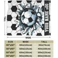 thumbnail image 2 of Custom Soccer Blanket with Name No. for Boys Girls, Personalized Cool Soccer Themed Design Printed Throw Blankets for Kids Lap, Chair, Giftable Blanket, 30"x 40", 2 of 5
