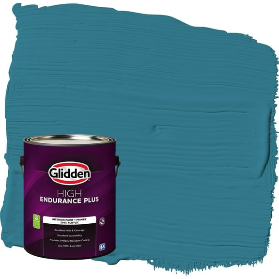 Glidden HEP Adventure / Blue Flat Interior Paint with Primer, 1 Gallon