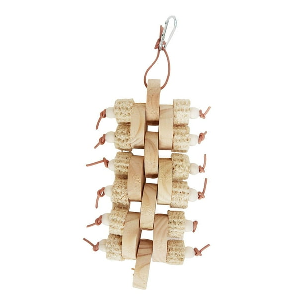 Juguete para pájaros, bloques de madera, regalo, juguete colgante, jaula para loros, juguete para morder, juguete para masticar loros.