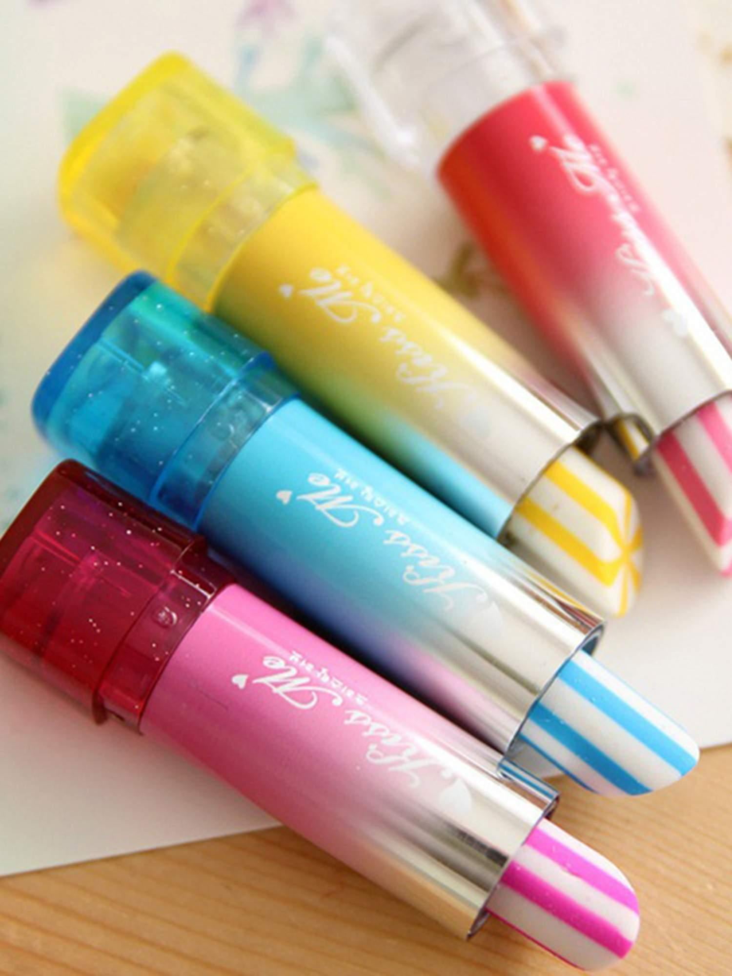 Lipstick Shaped Eraser Aqua Style Me Up