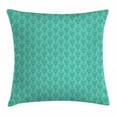 thumbnail image 1 of Damask Throw Pillow Cushion Cover, Abstract Old Fashioned Pattern with Grungy Looking Floral Motifs Eastern Details, Decorative Square Accent Pillow Case, 24 X 24 Inches, Sea Green, by Ambesonne, 1 of 2