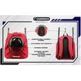 thumbnail image 4 of Mochila de béisbol Guardian Rookie para niños color rojo y negro, 4 of 6