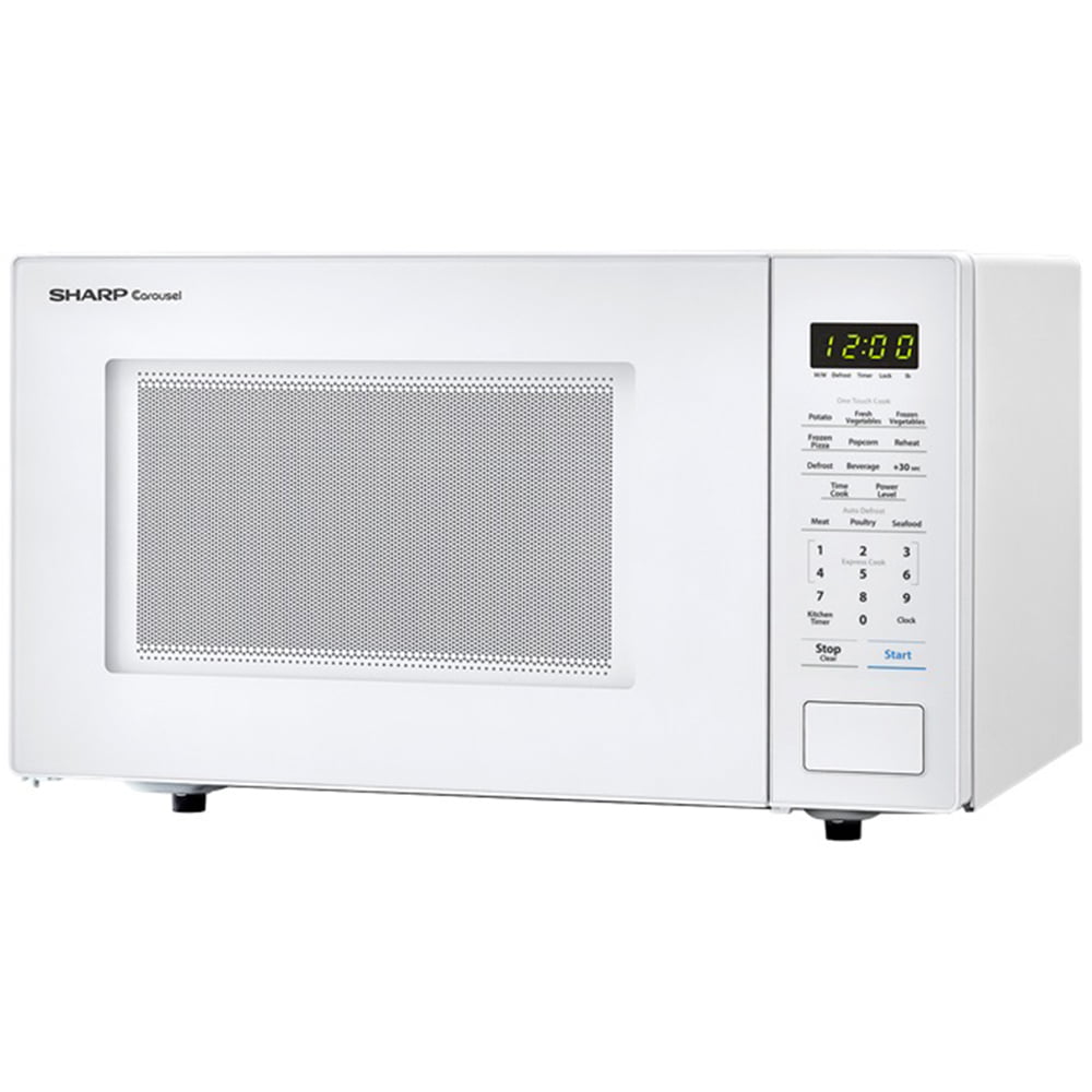 Sharp 1.1 Cu.Ft. 1000W Carousel Countertop Microwave Oven in White