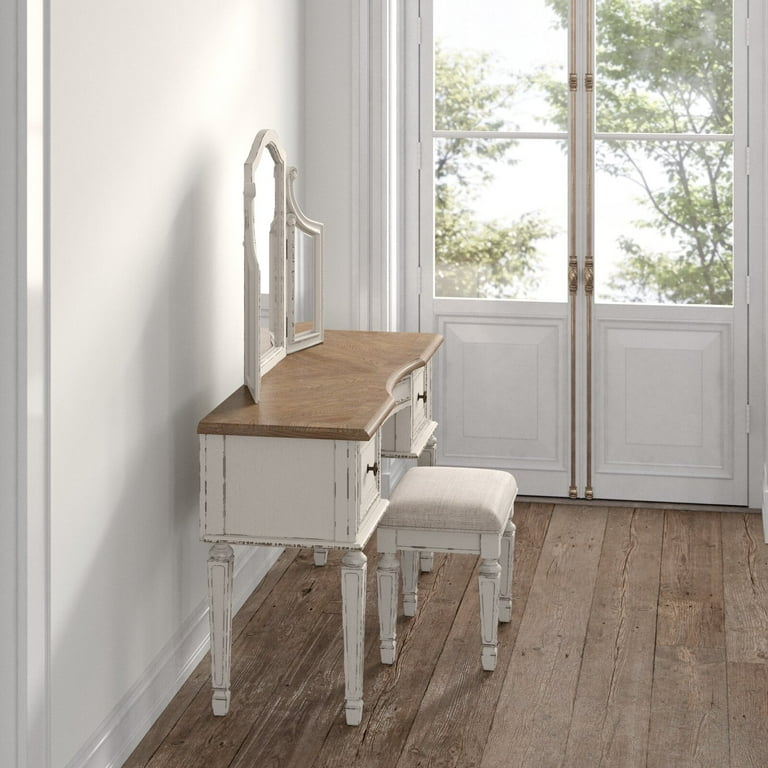 Sara Vanity Set with Stool and Mirror Walmart