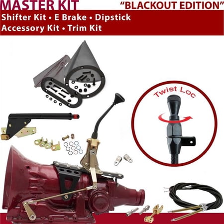 American Shifter AOD Shifter Kit 8 in. E Brake Cable Clevis Trim Kit Dipstick for D5C08