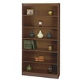 thumbnail image 2 of Safco Square-Edge 6-Shelf Bookcase - 36" Width x 12" Depth x 72" Height - 6 Shelves - Wood Veneer - Medium Oak - 100 lb Weight Capacity Per Shelf -, 2 of 2