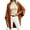 Brown, variant on Open Front Batwing Sleeve Long Cardigan Loose Sweaters