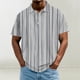thumbnail image 1 of Blusa y camisa de manga corta con cuello vuelto para hombre, informal, de moda, de color liso, con botones, solapa y hebilla de gancho, camiseta de manga corta de poliéster para hombre., 1 of 5