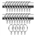 thumbnail image 2 of Paquete de 96 Anillos de Cortina de Metal, Ojales de 30 mm de DiáMetro Interno para Barras de Cortina, Barras y Cortinas, Plateado, 2 of 8