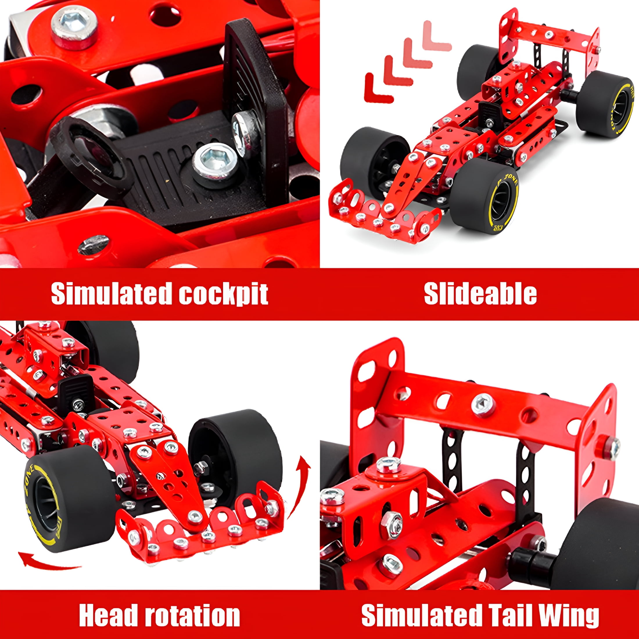 BESTSKY Building Car Metal Model Kits STEM Building Toys for Boys 8-16 Years Old