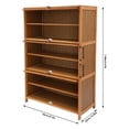 thumbnail image 3 of TOOL1SHOoo Shoe Cabinet with Doors,7 Tier Bamboo Free Standing Shoes Shelf Organizer,Shoe Storage Cabinet for Entrance Way,Hallway,Brown, 3 of 12