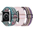thumbnail image 1 of Stretchy Nylon Straps Compatible with Apple Watch 38mm 40mm 41mm,Adjustable,for iWatch Series Ultra 8 7 6 SE 5 4 3 2 1, 3 Packs, 1 of 4