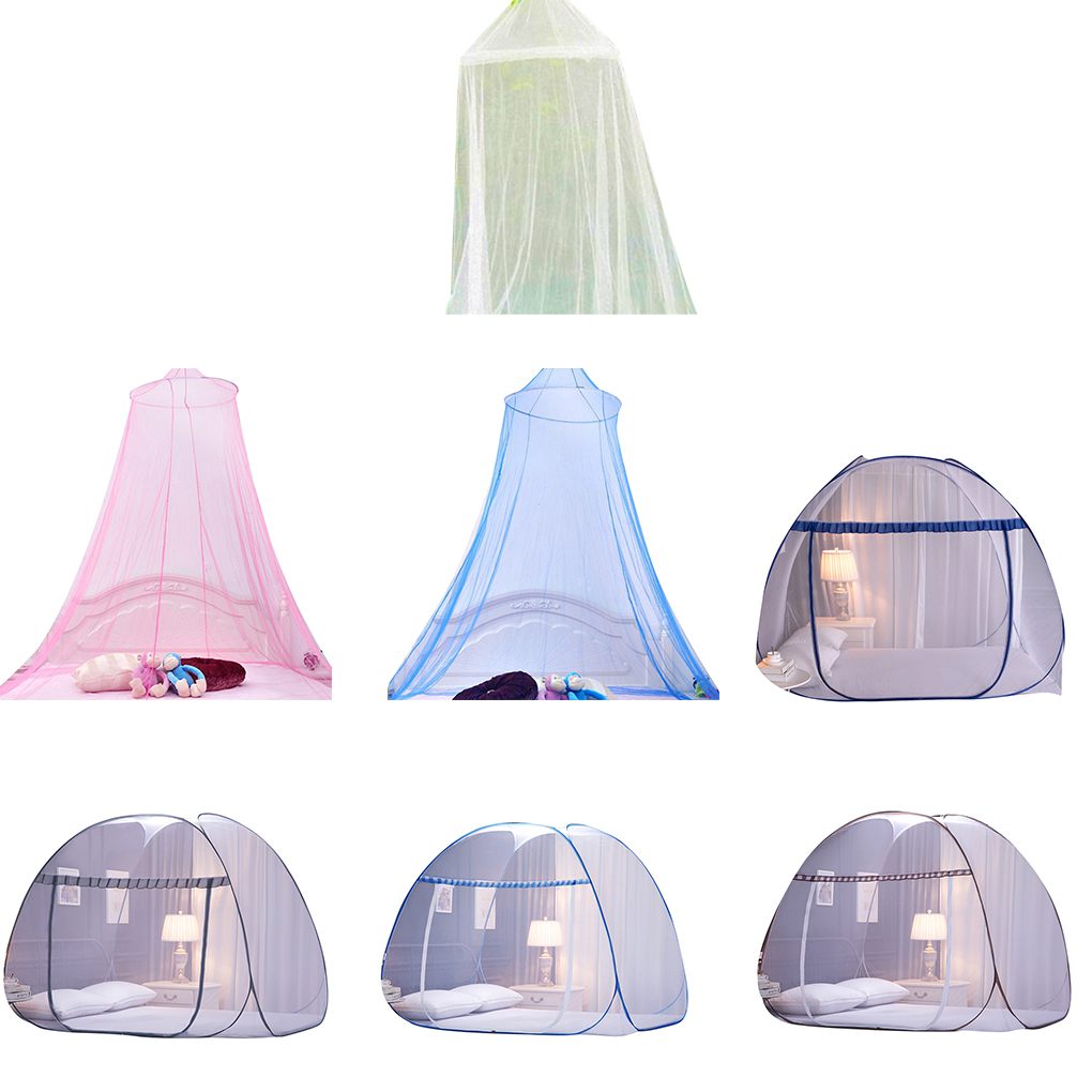 ziyahihome Ceiling hanging dome mosquito net Bedroom double bed canopy