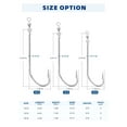 thumbnail image 7 of BLUEWING Trolling Hook with Swivel Stainless Steel Fishing Hooks 5pcs Extra Sharp Fish Hooks for Freshwater Saltwater Fishing, Size 14/0, 7 of 7