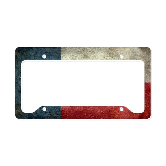 CafePress - Texas State Flag Vintage Retr License Plate Holder - Aluminum License Plate Frame, License Tag Holder