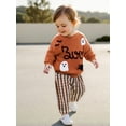 thumbnail image 4 of BemeyourBBs Baby Halloween Sweater Casual Letter Ghost Spider Embroidery Pullover, 4 of 9