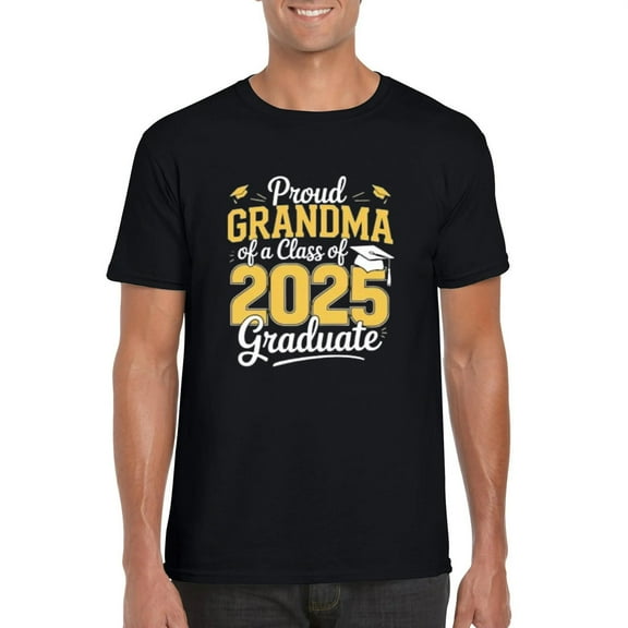 Proud Grandma of 2025 Senior Graduation Pride Matching Family T-Shirt, for men & women, up to size 5XL