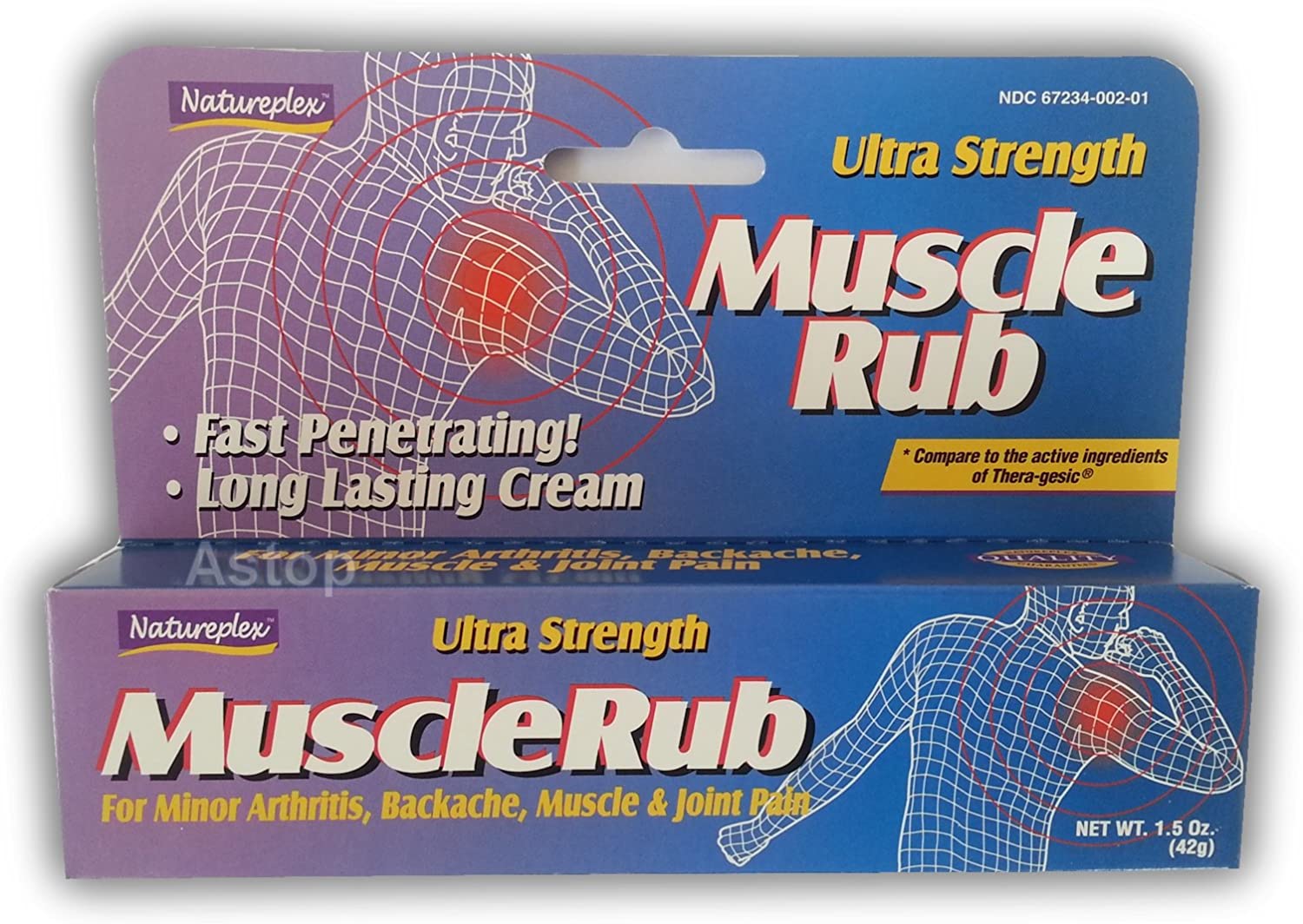 Muscle RUB - Extra Strength Pain Relieving Gel - 1.5 oz Tube - 3 Pack ...