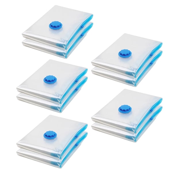 10 bolsas de almacenamiento al vacío, transparentes, organizadoras, ahorradoras de espacio, de compresión al vacío. 80cmx100cm