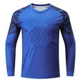thumbnail image 2 of inhzoy Kids Youth Padded Goalkeeper Jersey Football Long Sleeve Goalie Shirts Blue 26, 2 of 4