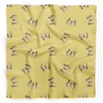 thumbnail image 1 of Bimba Yellow Butterflies Pure Silk Printed Head Bandanas Summer Neck Wrap Scarf 40 x 40 Inches, 1 of 6
