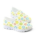 thumbnail image 5 of Psesaysky Printed Sneakers with Colorful Small Flowers for Women Big Girls Anti-Slip Lightweight Soft Loafers Slip on Walking Shoes Comfort Casual Shoes for School Trip White Sole Size 5.5, 5 of 7