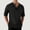 Black, variant on Mens Shirts Linen Shirts Beach Shirts Pullover Tops Green Elbow-Length Henley Polo T Shirts for Men,M