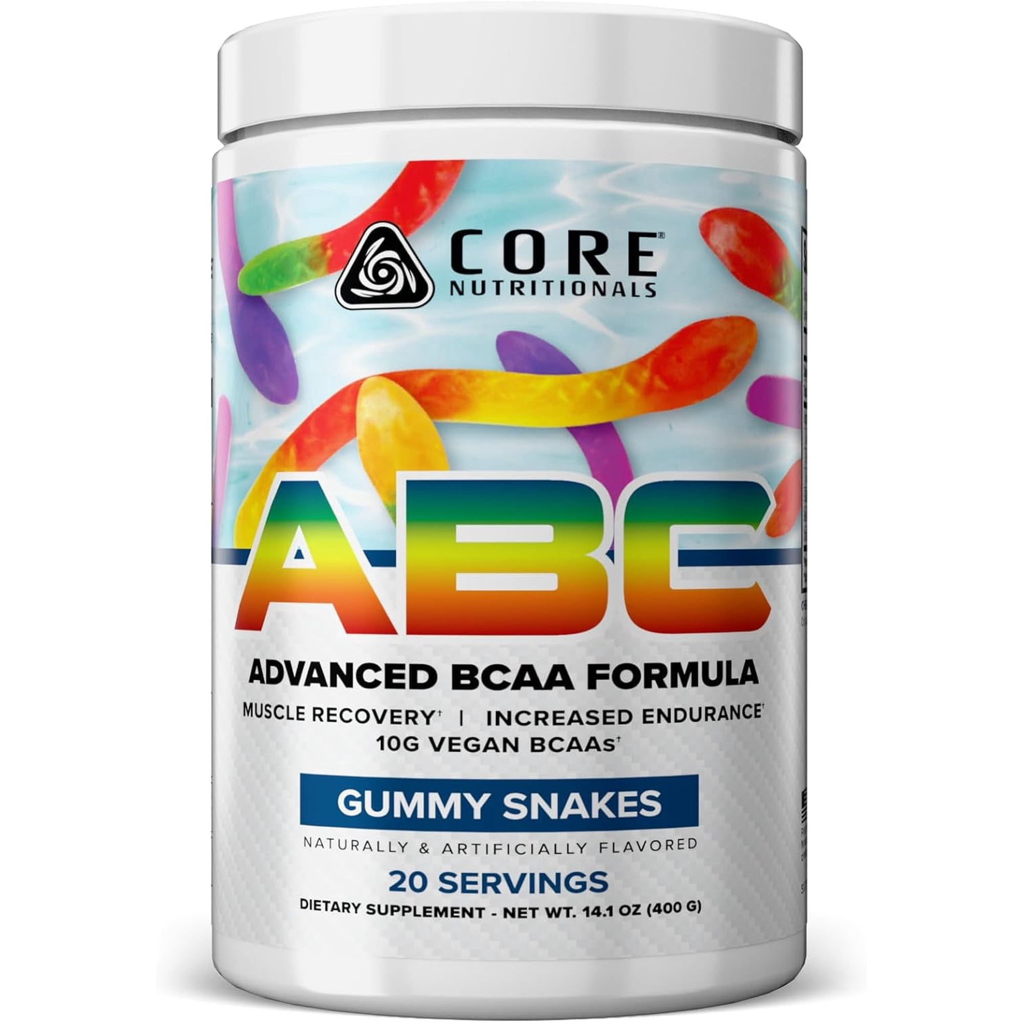 Core Nutritionals ABC Advanced BCAA Supplement 20 Servings (Australian Gummy Snakes)