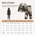 thumbnail image 4 of Lsque Western Desert Cowboy Pattern Long Sleeve Pajama Set for Women - Soft 2-Piece Sleepwear and Loungewear Set with Pockets, Comfy Nightwear-Medium, 4 of 7