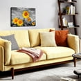 thumbnail image 5 of Sunflower Canvas Wall Art Yellow and Gray Wall Decor Flower Pictures Prints for Kitchen Dining Room Nature Sunflower Scenery Paintings Posters Black and White Floral Artwork Home Decorations 12x16, 5 of 6