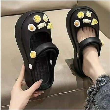 

Hole shoes women‘s outdoor sandals summer new non-slip deodorant closed toe platform sandals women‘s summer