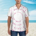 thumbnail image 4 of Balery Breast Cancer Awareness (4) Print Men's Hawaiian Shirts Short Sleeve Beach Shirt Relaxed Fit Vacation Button Down Shirts-Medium, 4 of 9