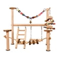 thumbnail image 2 of BotaniNest Natural Wooden Bird Ladder Small Parrots Cage Climbing Activity Play Gym, 2 of 6