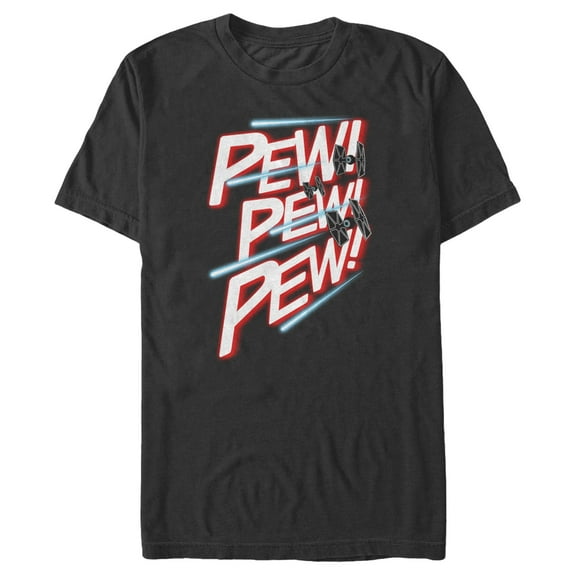 Men's Star Wars: A New Hope TIE Fighter Pew Pew Pew  Graphic T-Shirt