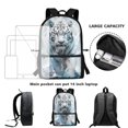 thumbnail image 6 of Uourmeti White Tiger Pattern Large Capacity Backpack for Travel School, Personalized Durable Fabric School Backpack Multiple Pockets Student Bookbag, 6 of 6