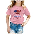 thumbnail image 4 of TZEWGL Tops For Newborn Short Sleeved Independence Day Printed Crewneck Blouse For Newborns size 8-9T, 4 of 4