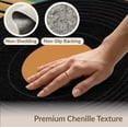 thumbnail image 6 of ODIKA 3'x5' Washable Accent Rug Pet Friendly, Non-Shedding Mat Record Retro Turntable Sound Wave Stripe Music Note Concentric Vinyl Flowing for Bedside, Nursery Room, 6 of 7