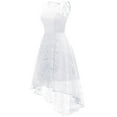 thumbnail image 2 of Market In The Box Women's Lace Dress Vintage Floral Sleeveless Hi-Lo Formal Party Dress Asymmetrical Cocktail Formal Swing Dress, 2 of 6