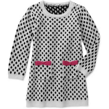 Healthtex Baby Girls' White Dot Sweater
