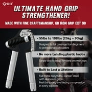 GD IRON GRIP EXT 90 Hand Grip Exerciser Strengthener Premium Adjustable Hand Gripper (55 to 198 lbs (25~90kg)) Grip Strength Trainer Wrist Strengtheners