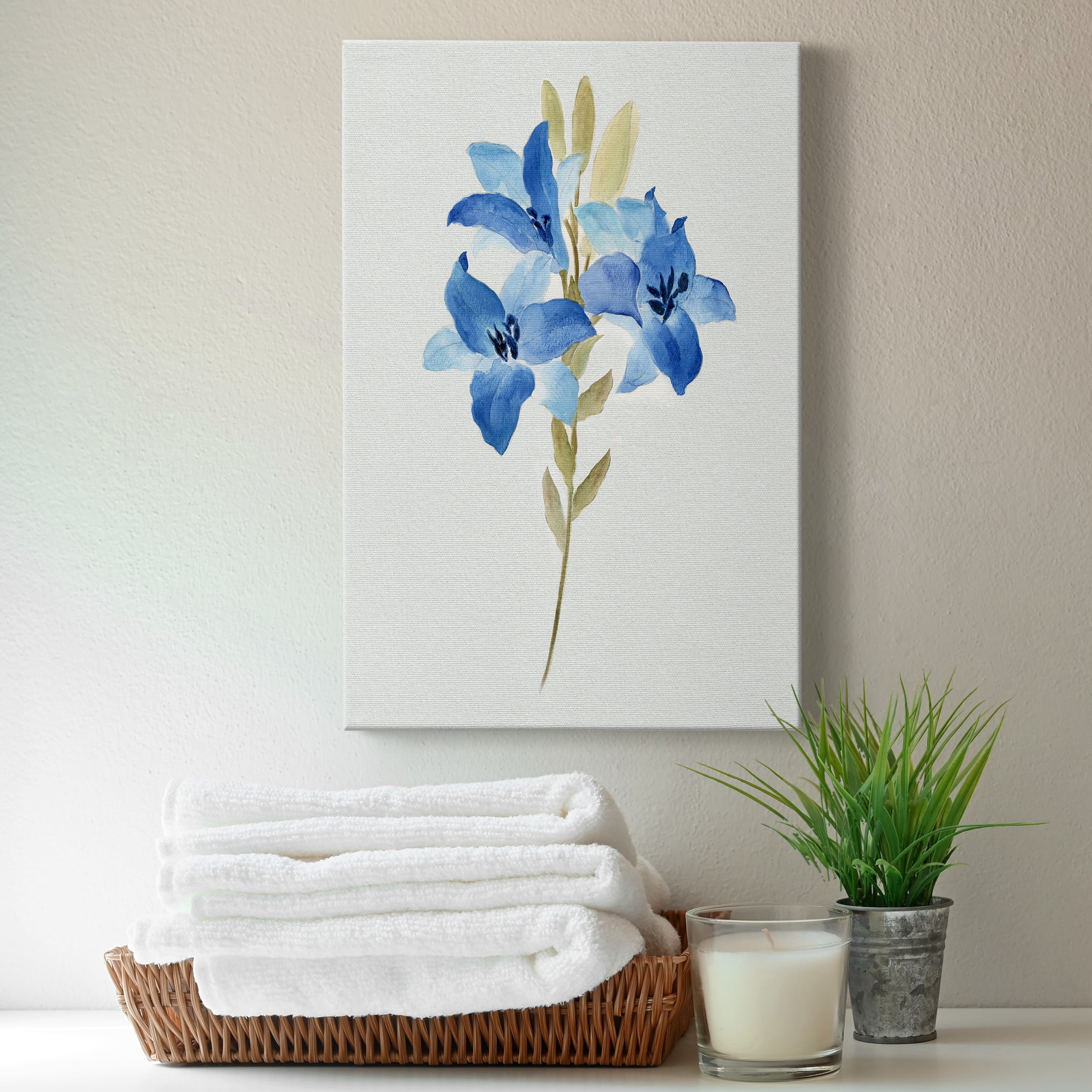 Blue Blossom Botanical III Premium Gallery Wrapped Canvas - Ready to Hang - 8 x 12
