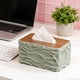 thumbnail image 5 of Cubierta de caja de pañuelos Porta pañuelos Elegante servilletero decorativo Dispensador de papel, Verde, 5 of 8