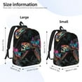 thumbnail image 2 of Rateoe Colorful Plant Turtle A Pattern Durable Canvas Backpack for Men & Women – Stylish & Lightweight – Adjustable Straps, Multiple Pockets – Fits 15-17 Inch LaptopsMedium, 2 of 5