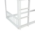 thumbnail image 5 of Noble House Twin Over Twin Bunk Bed, Pine Wood Frame with Climbing Ramp, Dual Ladders & Playhouse Design, White, 5 of 12