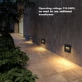 thumbnail image 4 of LED Step Light, Professional Warm Lighting 3000K Waterproof Step Light 110-240V Easy Installation Aluminum Housing  for Indoor, 4 of 8